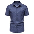 thumbnail image 1 of IROINNID Men's Summer Fashion Print Business Short Sleeve Casual Shirt, 1 of 9