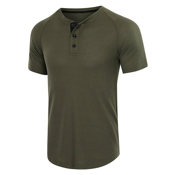 IROINNID Men's Summer Fashion Short Sleeve Printed Casual Blouse