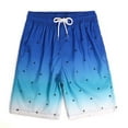 thumbnail image 1 of IROINNID Clearance Surf Shorts for Men Hawaiian Shorts Elastic Waist Drawstring Pocket Slim Fit Capri Beach Pants Home Holiday Surfing Pants Shorts,Blue, 1 of 7