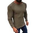 thumbnail image 1 of IROINNID Men's Sweater Round Neck Long Sleeve Jumper Mid-Length Solid Color Comfy Pullover Sweaters Tops, 1 of 3
