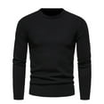 thumbnail image 1 of IROINNID Men's Sweater Round Neck Long Sleeve Jumper Mid-Length Solid Color Leisure Pullover Autumn wear Slim Fit Sweater Korean Version Bottoming Shirt Thread, 1 of 5
