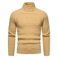 thumbnail image 1 of IROINNID Men's Sweater Turtleneck Long Sleeve Jumper Mid-Length Solid Color Casual Pullover Winter High Collar Sweater Coat Undershirt, 1 of 4