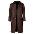 thumbnail image 1 of IROINNID Men's Vintage Medieval Style Long Coat Button Down Collared Outerwear with Pockets Classic Fall Winter Casual Everyday Wardrobe Essential for Men, 1 of 4