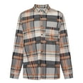 thumbnail image 1 of IROINNID Men's Woolen Turndown Lapel Long Sleeve Plaid Comfy Single-breasted Woolen Shirt Jacket Top, 1 of 8