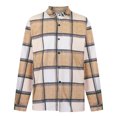thumbnail image 1 of IROINNID Men's Woolen Turndown Lapel Long Sleeve Plaid Leisure Single-breasted Woolen Shirt Jacket Top, 1 of 8