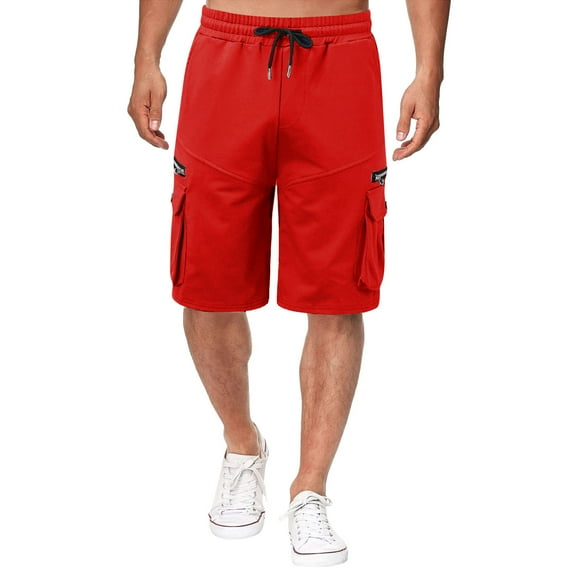 IROINNID Men's Workout Shorts, Mid-Waist Flat-Front Comfy Bermuda Shorts