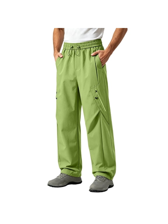 Mens 3-in-1 Outdoor Pants Waterproof Windproof Fleece Lined Convertible Shell with Zippered Pockets for Hiking Trekking Camping Daily Wear
