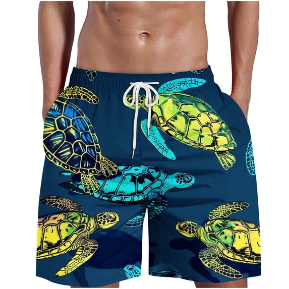 IROINNID Mens 7 Inch Quick Dry Printed Short Swim Trunks with Mesh Lining Swimwear Bathing