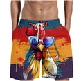 thumbnail image 1 of IROINNID Mens 7 Inch Quick Dry Printed Short Swim Trunks with Mesh Lining Swimwear Bathing, 1 of 5