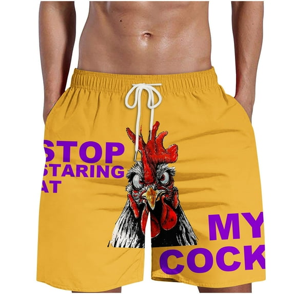 IROINNID Mens 7 Inch Quick Dry Printed Short Swim Trunks with Mesh Lining Swimwear Bathing