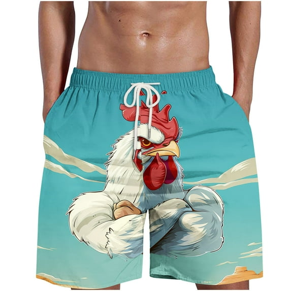 IROINNID Mens 7 Inch Quick Dry Printed Short Swim Trunks with Mesh Lining Swimwear Bathing