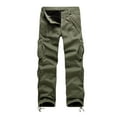 thumbnail image 1 of IROINNID Mens Cargo Pants Solid Color Overalls Multi-Pocket Pants Rigid Waist Pants, 1 of 9