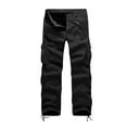thumbnail image 1 of IROINNID Mens Cargo Pants Solid Color Overalls Multi-Pocket Pants Rigid Waist Pants, 1 of 5