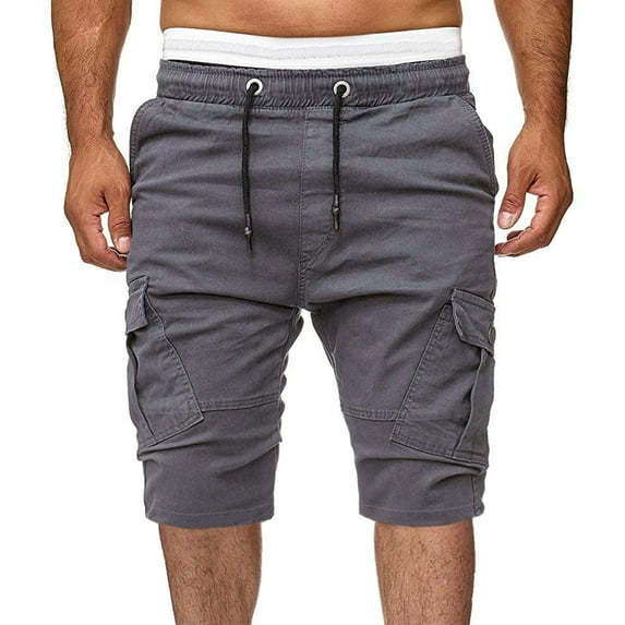 IROINNID Mens Outdoor Fishing Hiking Shorts Drawstring Casual Expandable Waist Quick Dry Lightweight