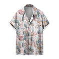 thumbnail image 1 of IROINNID Mens Outfit Tops Short Sleeve V-Neck Lapel Botton Printed Comfrot Blouse Sun Shirt Clothes, 1 of 4