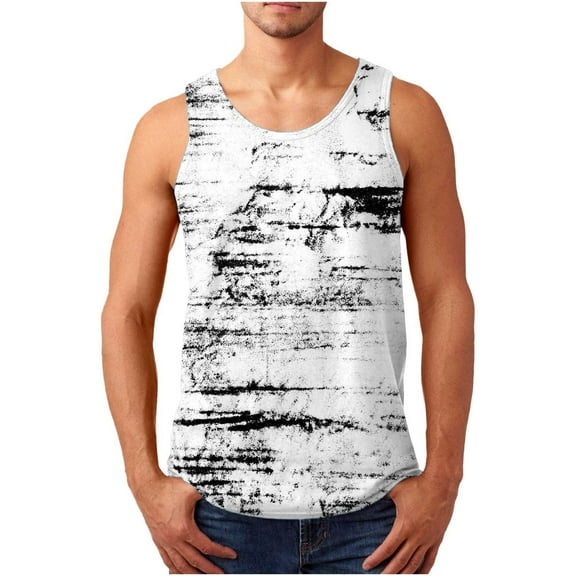IROINNID Mens Sleeveless Gym Workout Tank Top, Tag Free & Moisture Wicking, Soft Shirt Men Casual Ribbed Stretch Fabric