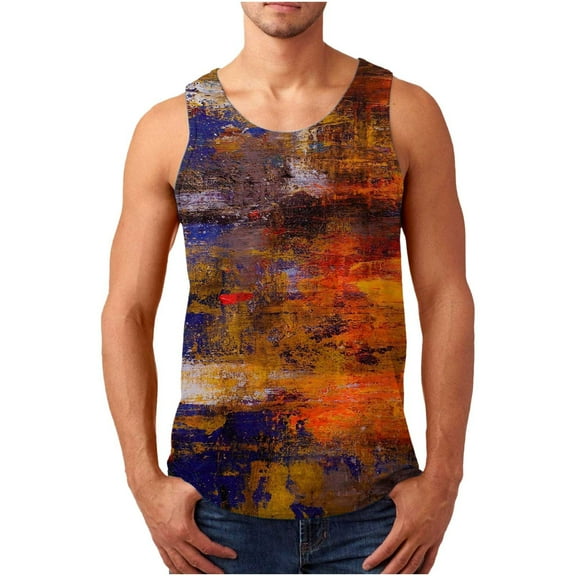 IROINNID Mens Sleeveless Gym Workout Tank Top, Tag Free & Moisture Wicking, Soft Shirt Men Casual Ribbed Stretch Fabric