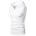 thumbnail image 1 of IROINNID Mens Sleeveless Sport Tank Top, Tag Free & Moisture Wicking, Compression Undershirts Hooded Pullover Slim Ribbed Stretch Fabric, 1 of 4