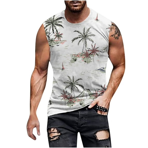 IROINNID Mens Sleeveless Sport Tank Top, Tag Free & Moisture Wicking, Soft Shirt for Men Summer Pullover Ribbed Stretch Fabric