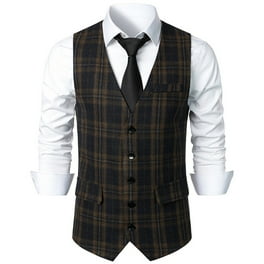 RYRJJ Mens Vest Jacket Bow Tie Set 3PC Formal Tuxedo Waistcoat
