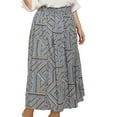 thumbnail image 1 of IROINNID Mid Comfort Waist Skirt For Women Summer Plus Size Geometric Pleated Loose Comfortable Casual Skirt Print Skirt, 1 of 4