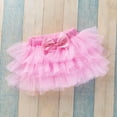 thumbnail image 1 of IROINNID Mini Tutu Skirt For Toddler Girls Baby Cute Rainbow Net Yarn Bow Princess Multi-color Skirt, Pink, 1 of 9
