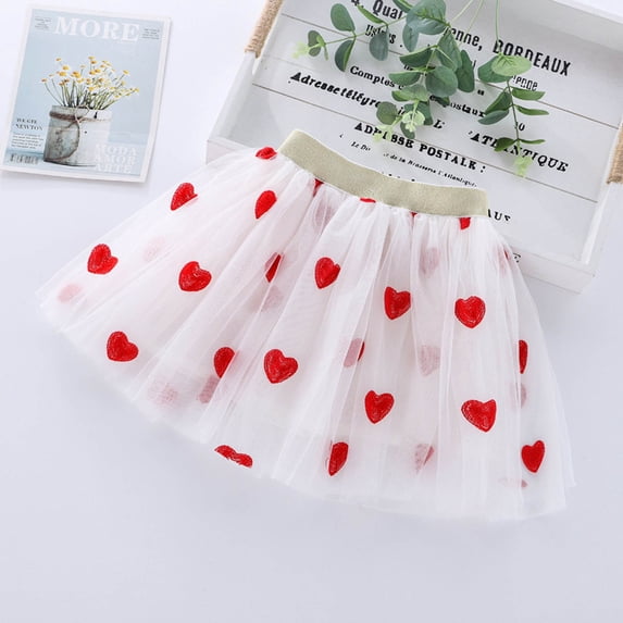 IROINNID Mini Tutu Skirt For Toddler Girls Cute Party Dance Solid Color Embroidery Net Yarn Tulle Princess Dress Skirt, Wine
