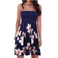 thumbnail image 1 of IROINNID Off-The-Shoulder Dress For Women Sleeveless Bohemian Style Elastic Band Dress Strapless Dresses Floral Dress Knee-Length Prints Empire Dress, 1 of 8