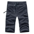 thumbnail image 1 of IROINNID On Sale Cargo Shorts for Men Pure Color Outdoors Pocket Beach Work Trouser Cargo Shorts Pant,Gray, 1 of 3