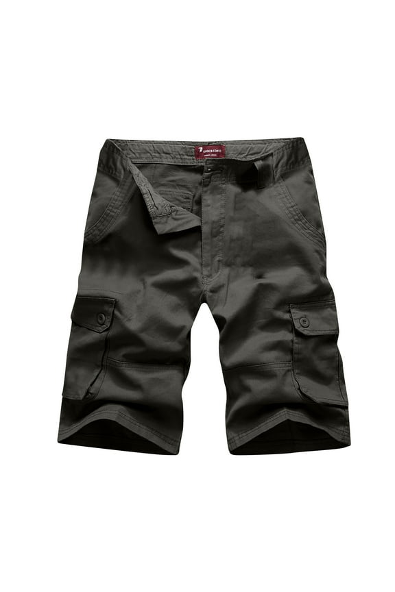 Cargo Shorts for Men Work Shorts With Multiple Pockets Zipper Outdoor Sports Shorts Pants,Olive Green