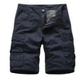 thumbnail image 1 of IROINNID On Sale Cargo Shorts for Men Workwear Shorts Slim Fit Multi Pocket Zipper Straight Leg Five Piece Pants, Outdoor Sports Shorts,Dark Blue, 1 of 2