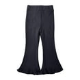 thumbnail image 1 of IROINNID Girls Pants Toddler Kids Cute Sweet Elasticity Flared Pants Trousers Pants,Black, 1 of 3