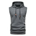 thumbnail image 1 of IROINNID On Sale Hooded Vest for Men Loose Solid Sweatshirt Sleeveless Pullover Tank Tops,Dark Gray, 1 of 9