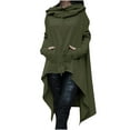 thumbnail image 1 of IROINNID Polyester Long Sleeve T Shirt for Women Comfortable Plus Size Loose Solid Medium And Long Tops Hooded Sweatshirts Blouse,Olive Green, 1 of 8