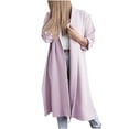 thumbnail image 1 of IROINNID Womens Cardigans Long Sleeve T-Shirt Autumn Open Front Outerwear Solid Blouse Coat Tops Button Cardigan,Purple, 1 of 9