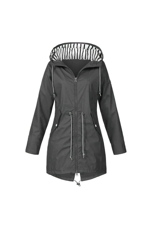 Outdoor Jacket for Women Lightweight Jacket Sport Breathable Mountaineering Solid Windproof Waterproof Jacket with Pocket,Gray