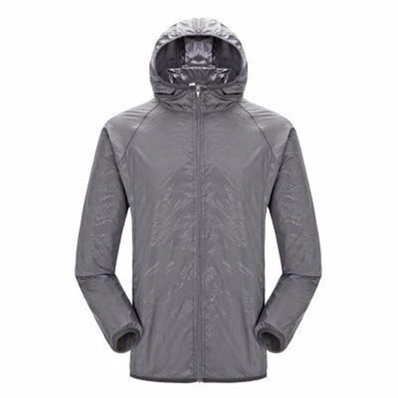 IROINNID Outdoor Jacket for Women Windproof Jacket Solid Bicycle Sports Quick Dry Windbreaker Zipper Coat,Gray