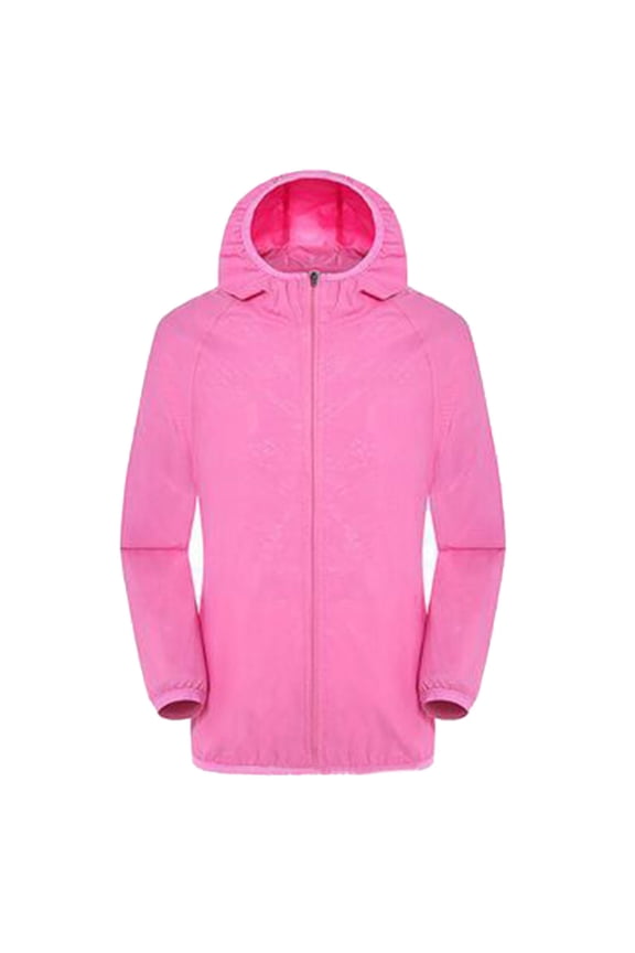 Outdoor Jacket for Women Windproof Jacket Solid Bicycle Sports Quick Dry Windbreaker Zipper Coat,Pink