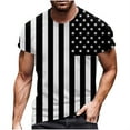 thumbnail image 1 of IROINNID Patriotic Shirts for Men Round Neck Short Sleeve Printed Casual T-Shirt Tops Blouse USA Flag Prints Tops, 1 of 5