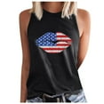 thumbnail image 1 of IROINNID Patriotic Shirts for Women Round Neck Tank 4th Of July Casual Tops Regular Vest Tops Sleeveless Tops, 1 of 5