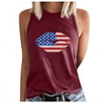 thumbnail image 1 of IROINNID Patriotic Shirts for Women Round Neck Tank 4th Of July Casual Tops Regular Vest Tops Sleeveless Tops, 1 of 5