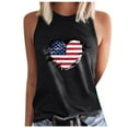 thumbnail image 1 of IROINNID Patriotic Shirts for Women Round Neck Tank Summer Casual Tops Regular Vest Tops Sleeveless Tops 4th Of July, 1 of 5
