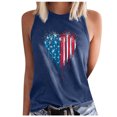 thumbnail image 1 of IROINNID Patriotic Shirts for Women Round Neck Tank Summer Casual Tops Regular Vest Tops Sleeveless Tops USA 4th Of July, 1 of 5