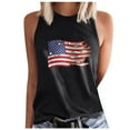 thumbnail image 1 of IROINNID Patriotic Shirts for Women Round Neck Tank Summer Independence Day Tops Regular Vest Tops Sleeveless Tops, 1 of 5