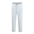 thumbnail image 1 of IROINNID Performance Pants for Men Straight Leg Business Pants Casual Work Daily Semi-formal Cigarette Pants,White, 1 of 3