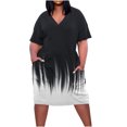 thumbnail image 1 of IROINNID Plus Size Dresses For Women Summer Sexy V Neck Short Sleeve Loose Printing Plus Size Dress Summer Saving, 1 of 5