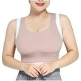thumbnail image 1 of IROINNID Plus Size Sports Bras for Women Push Up Bra Color Fake Two-piece Sports Underwear Shockproof High-strength Bra Fixed Large Chest Pad Close Pair Milk Yoga Vest,Pink, 1 of 6