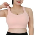 thumbnail image 1 of IROINNID Plus Size Sports Bras for Women Push Up Bra Strap Large Size Sports Underwear One-piece Bra Shockproof Yoga Clothes Pair Breast Fitness Bra,Pink, 1 of 9