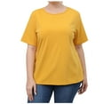 thumbnail image 1 of IROINNID Plus Size Tops For Women Summer Going Out Loose Casual Short Sleeve Round Neck Top Under 10$, 1 of 9