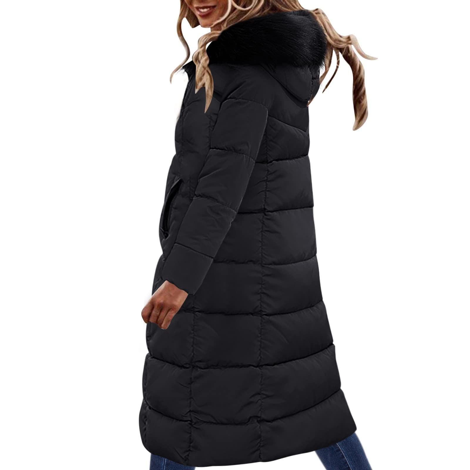 IROINNID Puffer Jacket for Women Winter Warm Long Quilted Coat Hooded ...